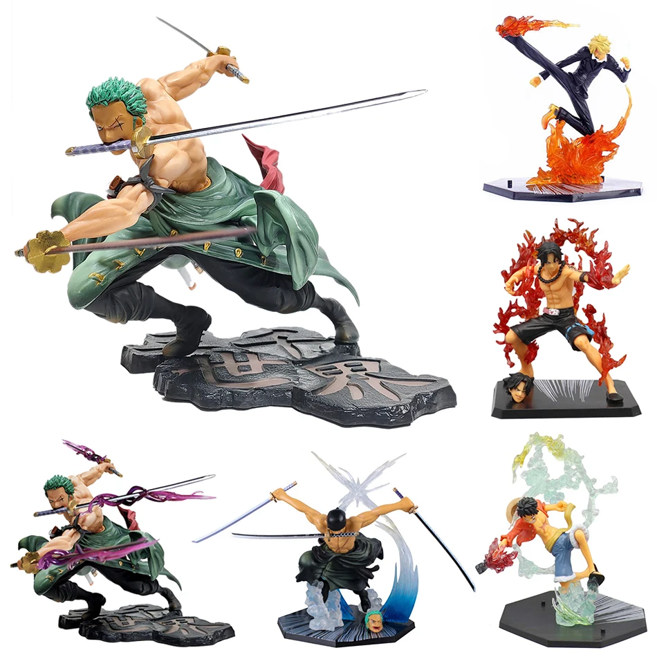 

18CM One Piece Luffy Figure Roronoa Zoro Three-Blade Sa-Maximum Manga Anime Statue PVC Action Collection Model Toys For Children