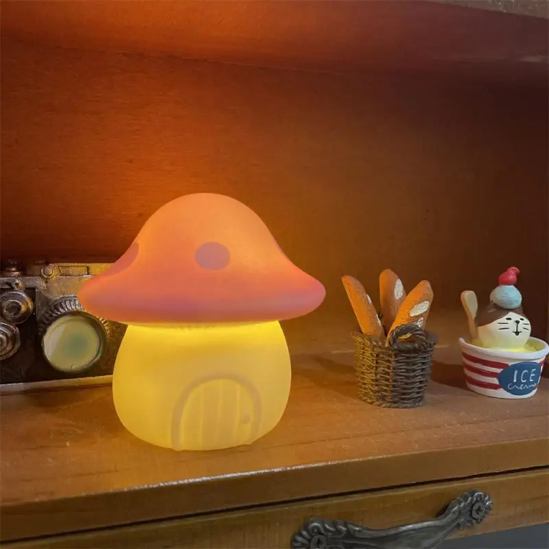 

Creative Mushroom Night Light 1.5w Bedroom Decoration Bedside Lamp Atmosphere Cute Living Room Decor Atmosphere Light Table Lamp