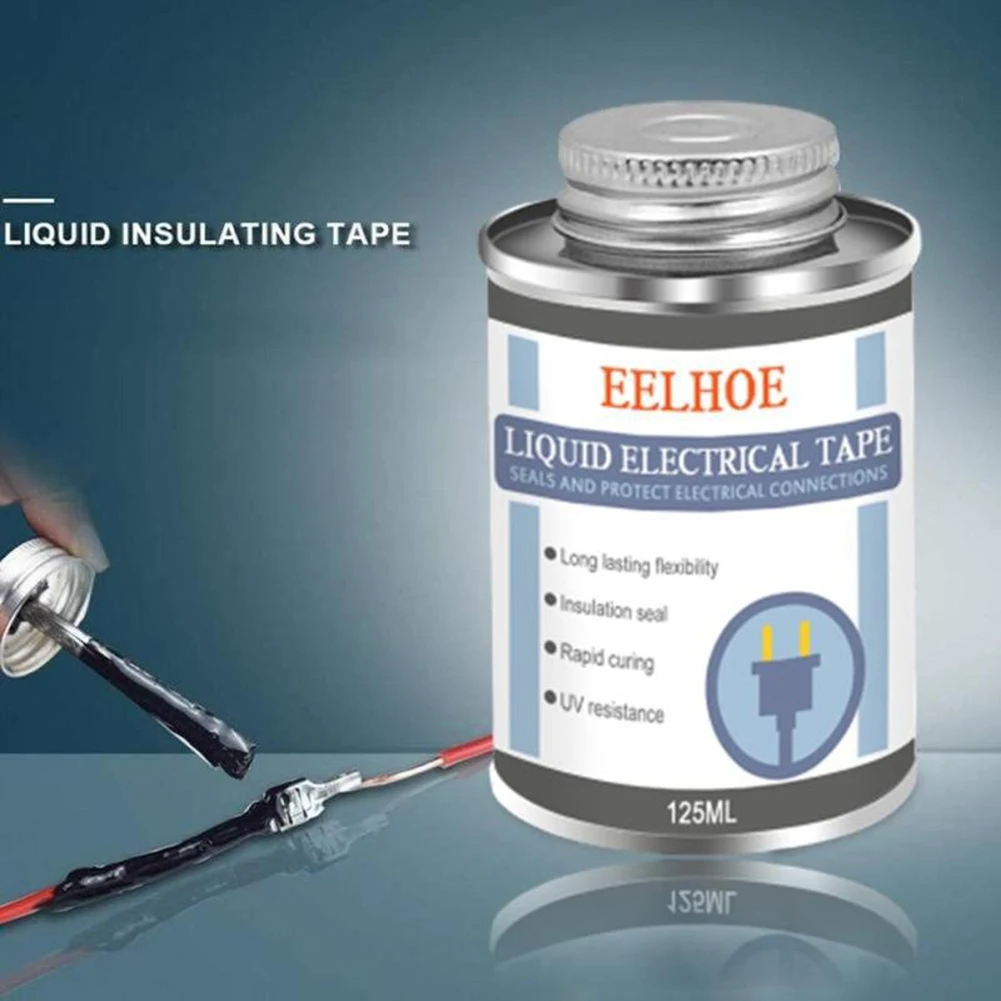 Electrical Tape Electrical Insulating Tape Electrical Repair Liquid Electrical Sealant 30/125ml Waterproof UV Protection Liquid Insulation Electrical Tape Tube Paste Fast Rubber Fixed Dry Insulating Sealing Glue