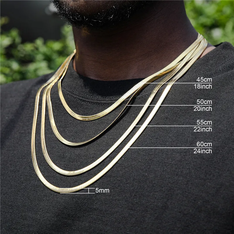 【TATIANA】Modern Flat Snake Chain Necklace NZ2158〜韓国発 TATIANA】Modern Flat Snake Chain Necklace NZ2158〜韓国発