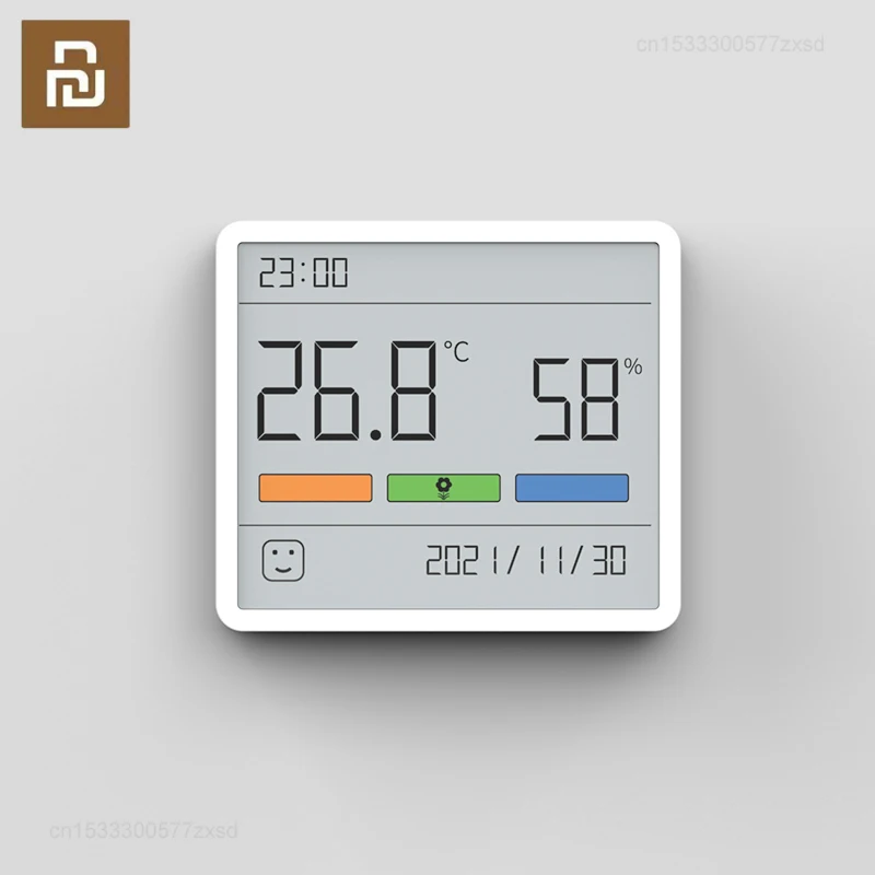 

Youpin Duka Atuman Mute Temperature Humidity Clock Home Indoor High-precision Baby Room C/F Monitor 3.67inch Huge Digital Sensor