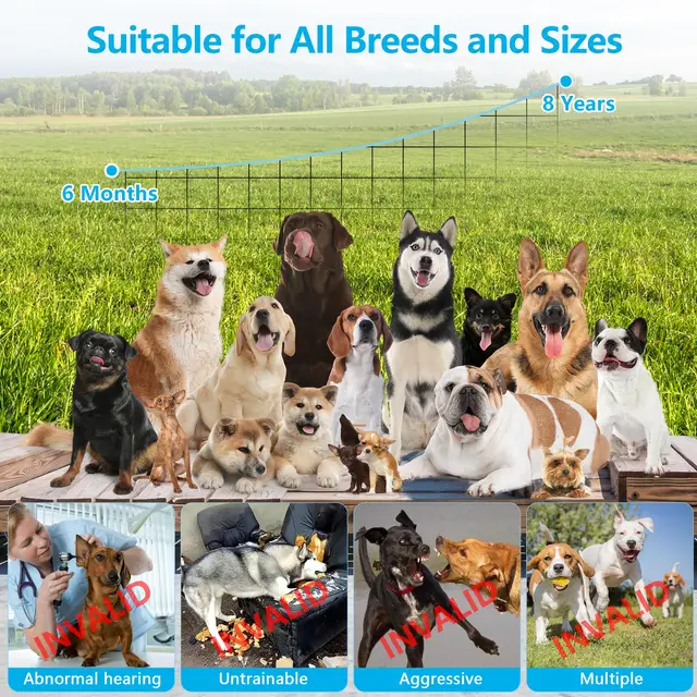 Ultrasonic Anti Barking Device for Dog 3Modes Bark Control Variable Ultrasound Frequencies Automatic Whistle 75ft Range Silencer