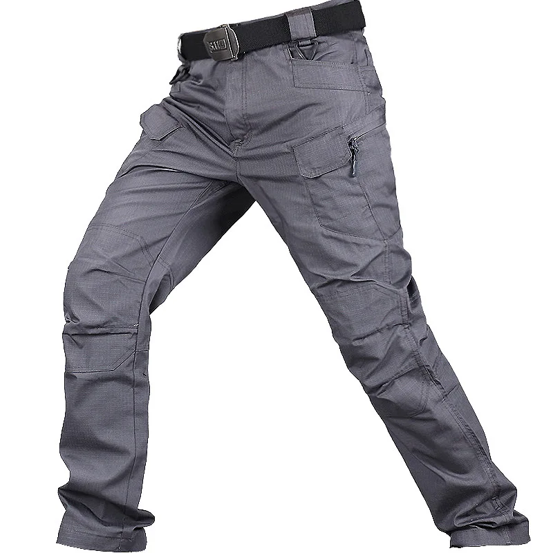Outdoor Tactical Hiking Cargo Pants Men Multi-Pocket Waterproof SWAT Combat Trousers Camping Climbing Military Army Pants S-6XL