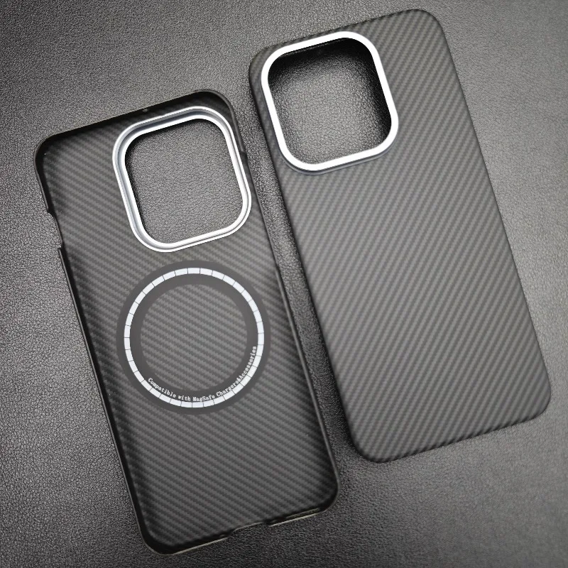 Ultra-Light Carbon Aramid Fiber Magnetic Mobile Case