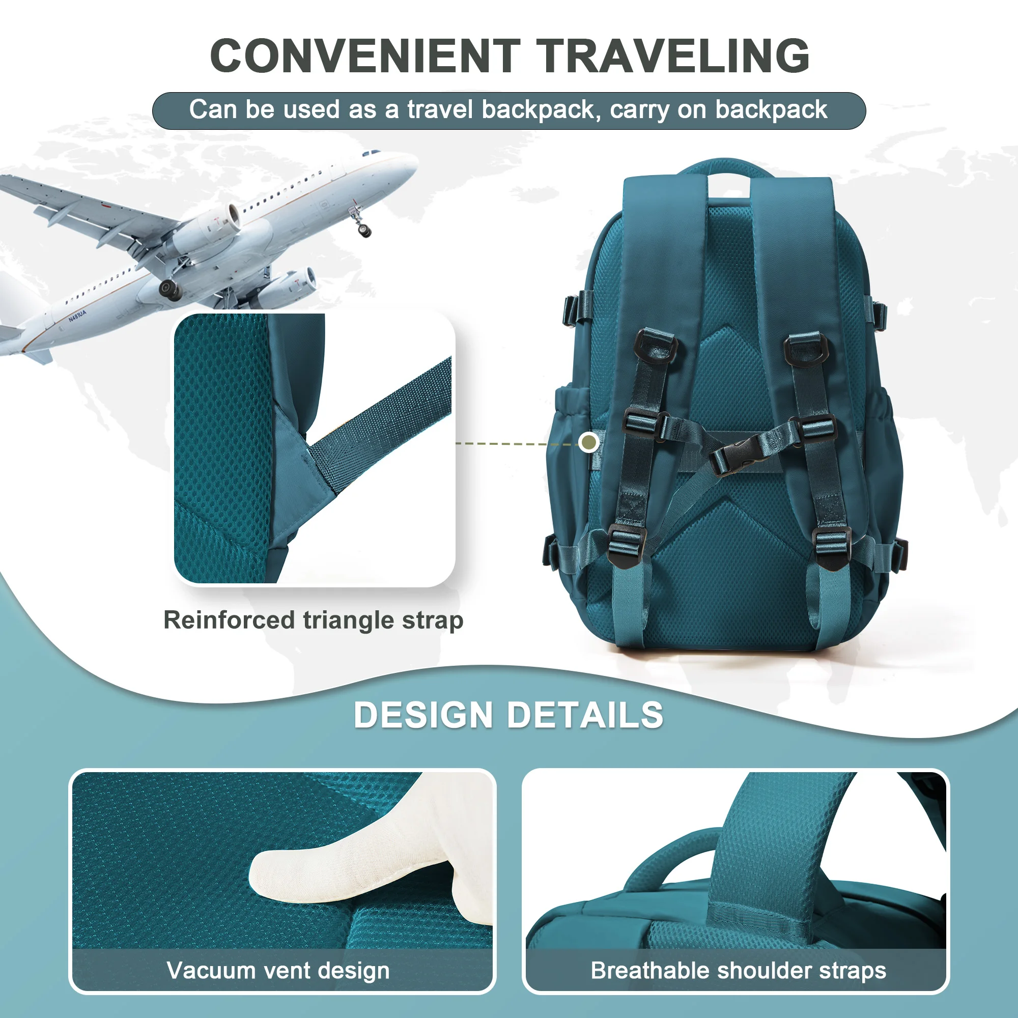 حقيبة ظهر للكمبيوتر المحمول مصممة للرجال والنساء،...