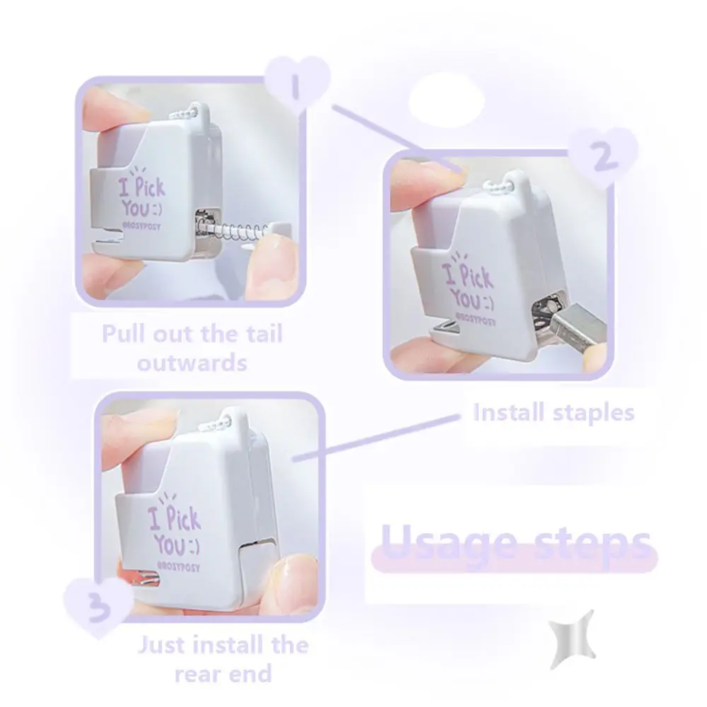 컬러 미니 휴대용 스테이플러, No.10 스테이플 종이 바인딩 기계, 제본 기계, 사무실 학교 바인딩 용품, 40 개