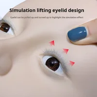 New Silicone Mannequin Heads Lash Tech Practice Heads with 3 layers lashes eyelash head model for Eyelash Extension Training 1