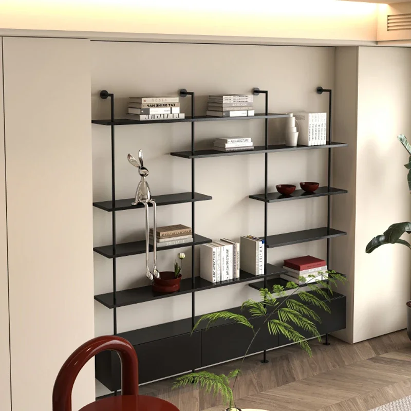 Furniture Home Organizer Room Bedroom Shelf Industrial Rotating Storage Library Book Luxury Interior Estante Bookshelf Books