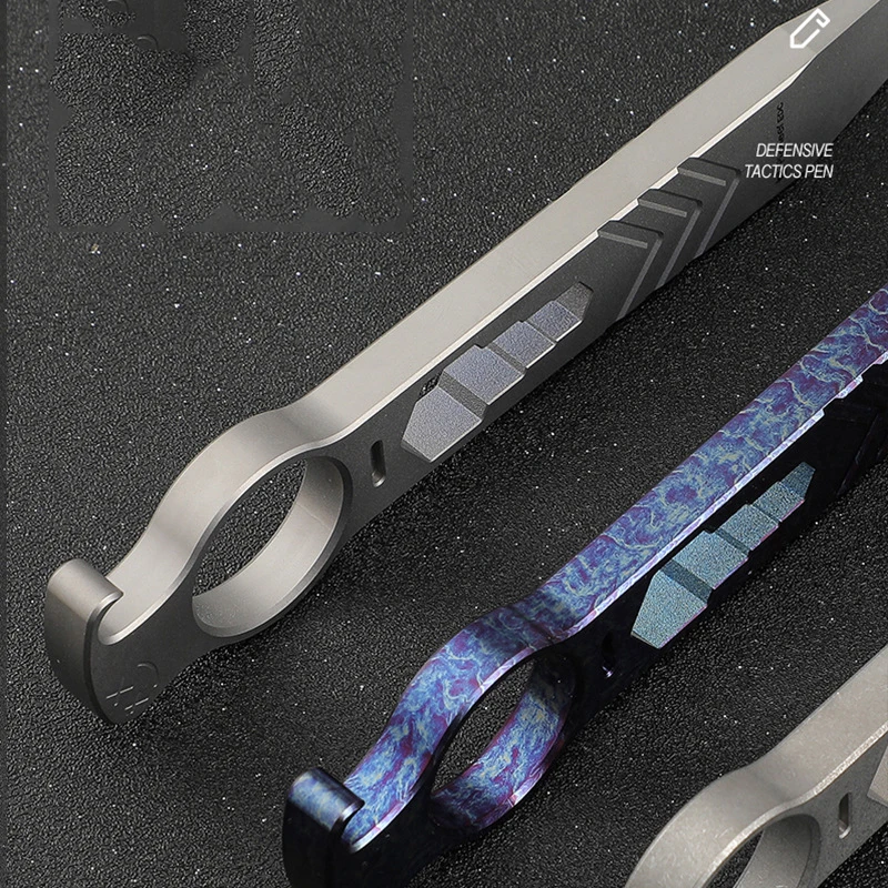 티타늄 합금 다기능 EDC 프라이 바 휴대용 병따개 렌치 방어 장비 야외 소형 도구