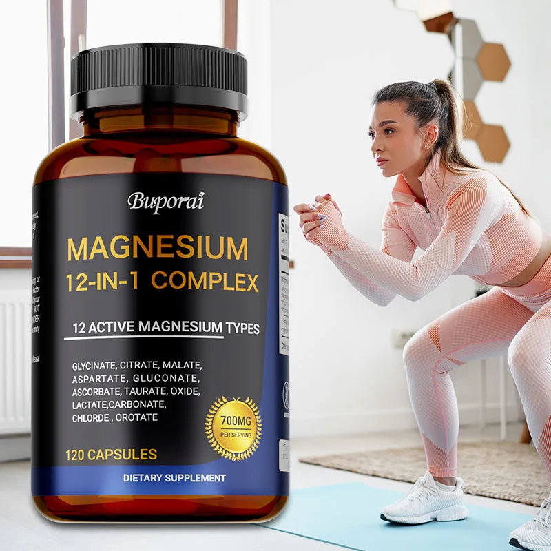 แมกนีเซียมคอมเพล็กซ์แคปซูล - ช่วยผ่อนคลาย เสริมสร้างกล้ามเนื้อ กระดูก สุขภาพหัวใจ ปรับปรุงการนอนหลับ ความเครียด และความวิตกกังวลบรรเทา 1