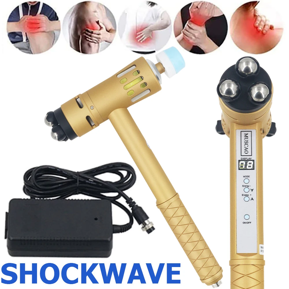 

Shock Wave Therapy Machine Portable Chiropractic Tools 2 In 1 Effective ED Shockwave Massage Joint and Back Pain Relief Massager