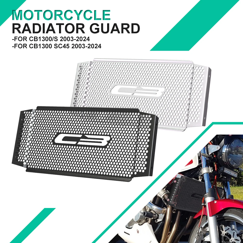 

Motorcycle Accessories CB1300/S Radiator Grille Guard Protection Oil Cooler Cover For HONDA CB1300 CB 1300 S/SC45 2003-2024 2023