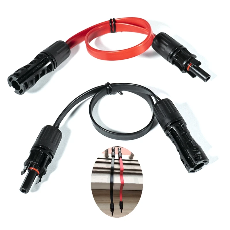 Ultra Flat Solar Flexible Cable 1M 1500V 90 Degree Bend Photovoltaic Extension Cord