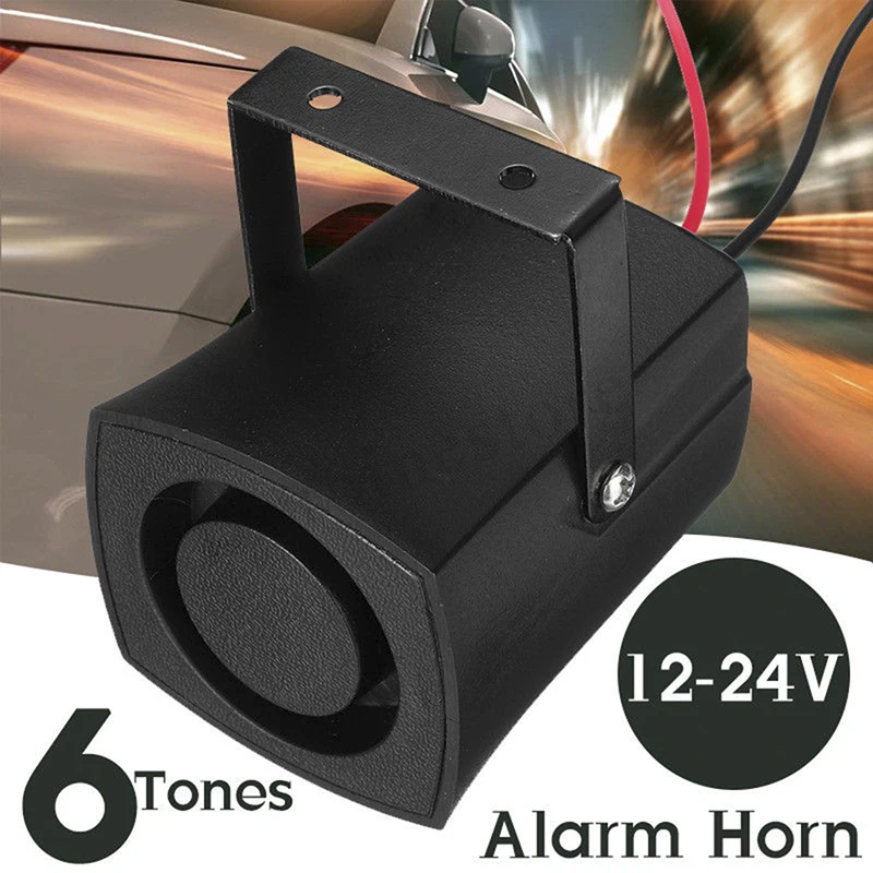 Nuovi 6 Toni Regolati Automaticamente Polizia Auto Allarme Antincendio Buzzer Horn 12-24V Avviso Suono Forte Camion Sirena Barca