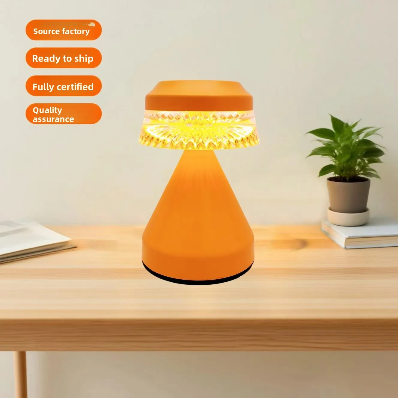 국경을 넘는 새로운 금속 데스크 램프, 창의적인 침실 침대 옆 램프, LED 충전식 USB 야간 야외 장식 무드등