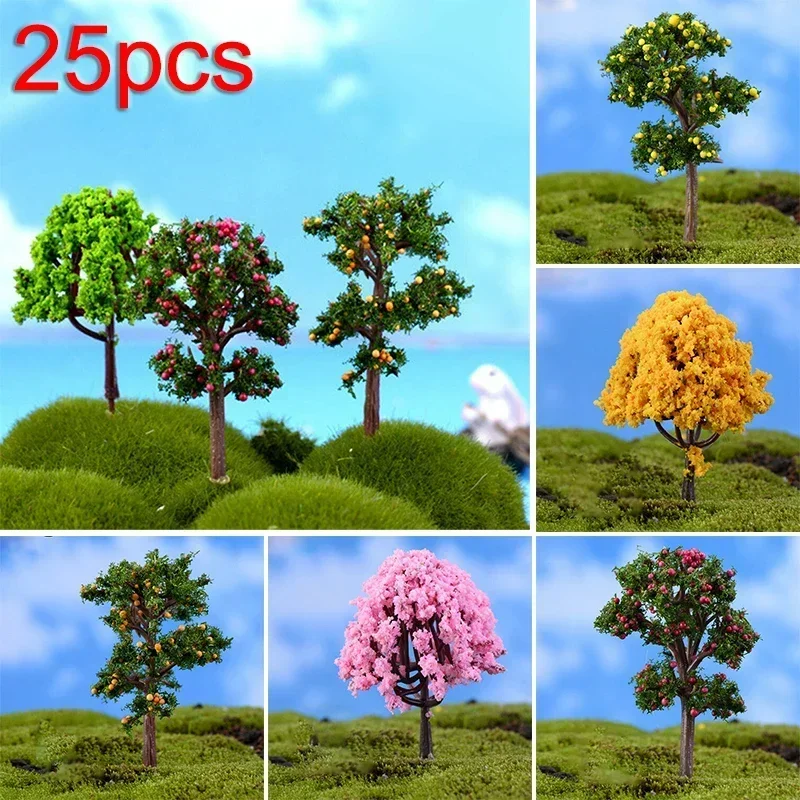 Model Trees 3D Landscape Artificial Miniature Tree Scenery Decoration Model Willow Trees Layout Train Railway 40-10pcs 3.5-15cm model tree ornament miniature ornament miniature tree ornament