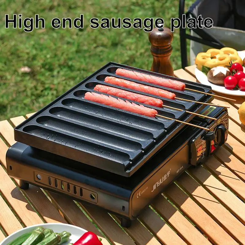 Hot Dog Pan Thickened Aluminum Alloy Sausage Cooker Rustproof Rapid Heat Conduction Kitchen Supplies Household Grilling Pan For camping frying pan