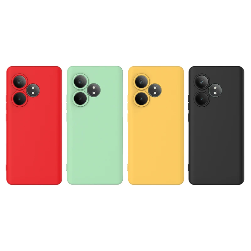 Premium Soft Liquid Silicone Case with Strap and Flocked Interior