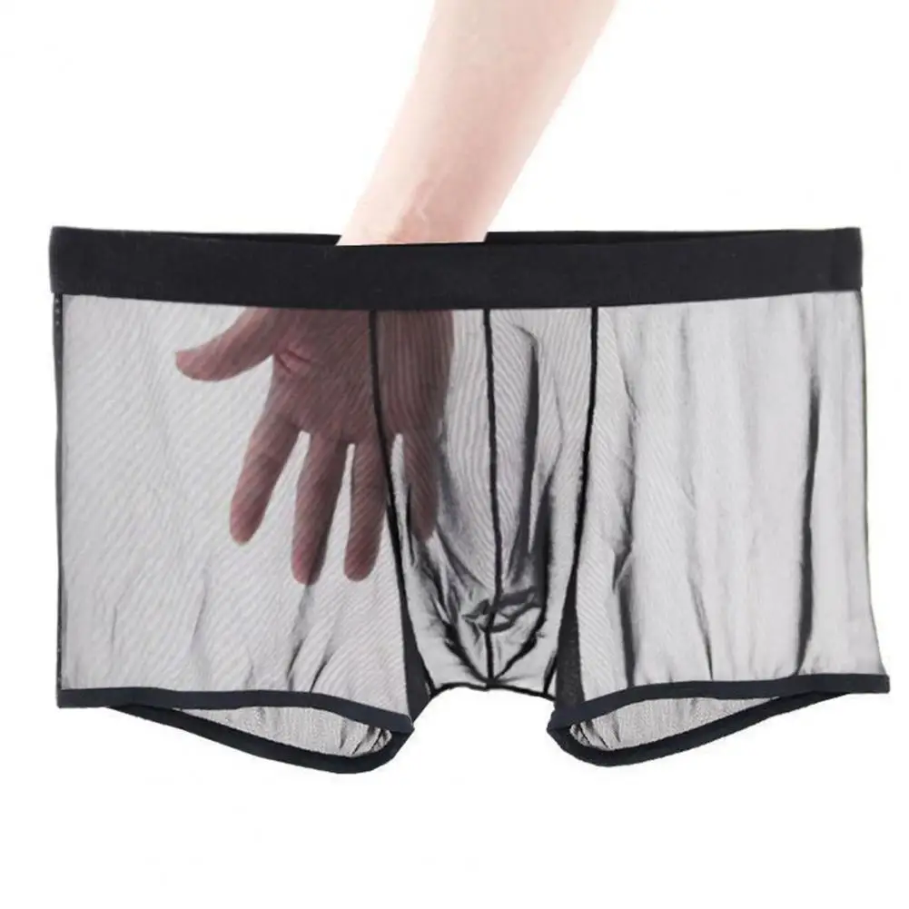 

See-through Men Shorts Briefs Men Shorts Breathable Seamless Sexy Men's Mesh Shorts Ultra-thin See-through Underpants Panties