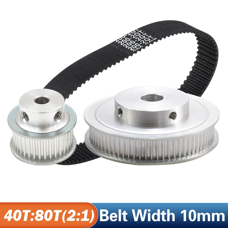 2GT 2M 40T 80Teeth GT2 40T 80T Timing Pulley Belt Set Bore 516mm Belt