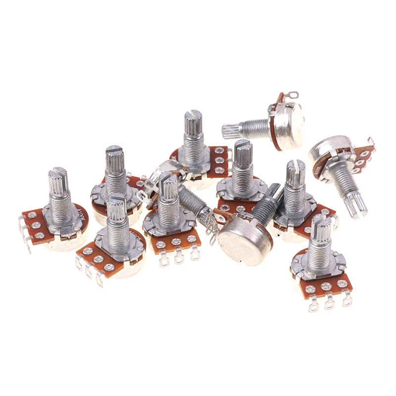 

A500K B500K A250K B250K B250K A50K B50K A25K B25K потенциометр с разрезным маленьким горшком, электрогитара с басовым эффектом, тональный усилитель 18 мм Shaf