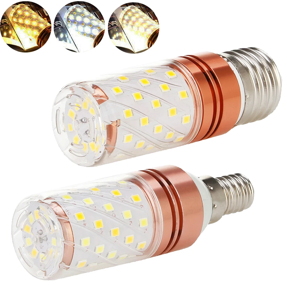 Е ​ 14 E27 Светодиодная кукурузная лампа 20W 16W 12W 110V 220V Светодиодная лампа 2835SMD 3000 - 6000K