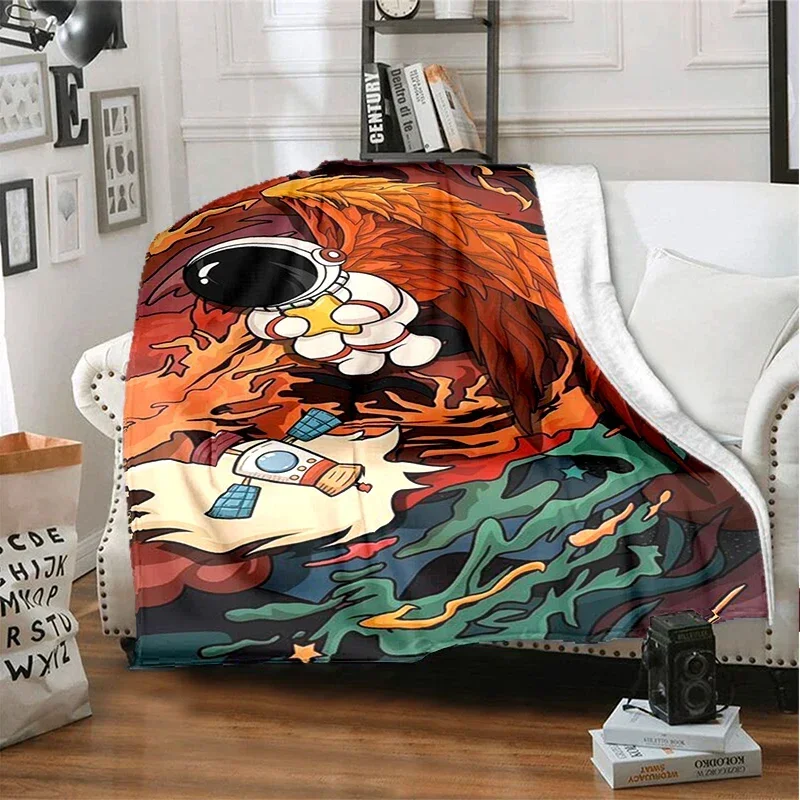 Explore the Universe Planet Soft Plush Blanket Flannel Cover Blanket Suitable for Living Room, Bedroom, Sofa, Picnic Cover 4