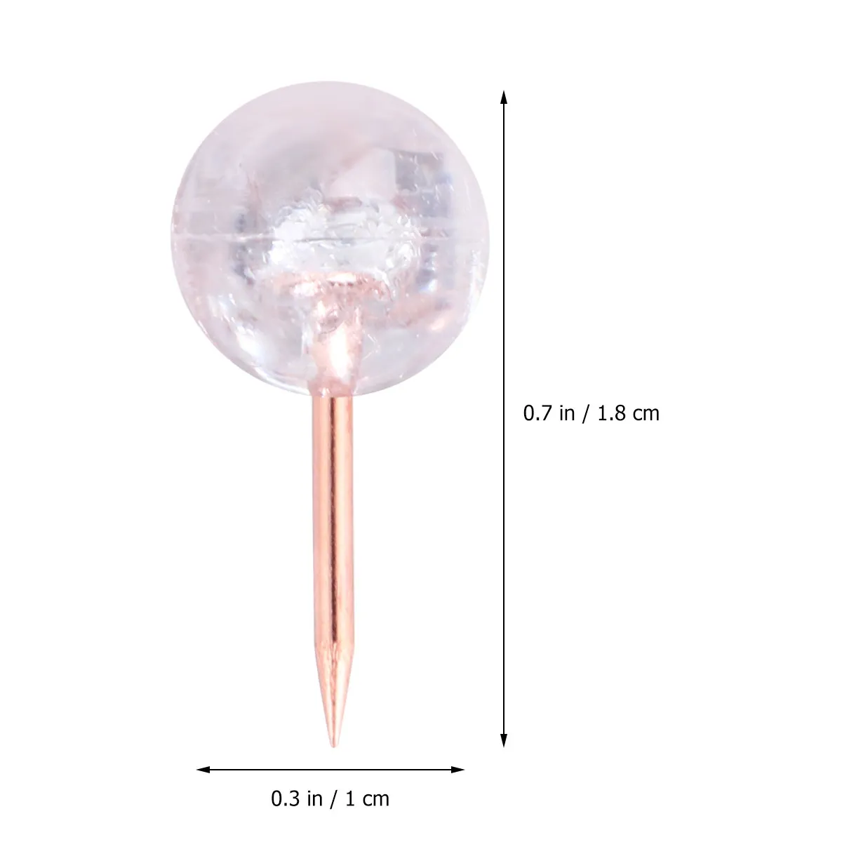 200개 투명 푸시핀 프리미엄 플라스틱 지도핀, 무딘 스테인리스 스틸 팁 포함, 세계 여행 지도, 유럽, 미국, 가정용