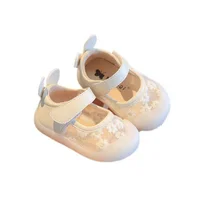 Infant Baby Girl Shoes Toddler Flats Sandals Summer New Cute Flower Mesh Princess Shoes Soft Bottom Anti Slip First Walker Shoes 5