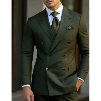 set completo da uomo in 2 pezzi Colletto a punta giacche slim di alta qualità abito da uomo con risvolto a punta per matrimonio Spiaggia estiva