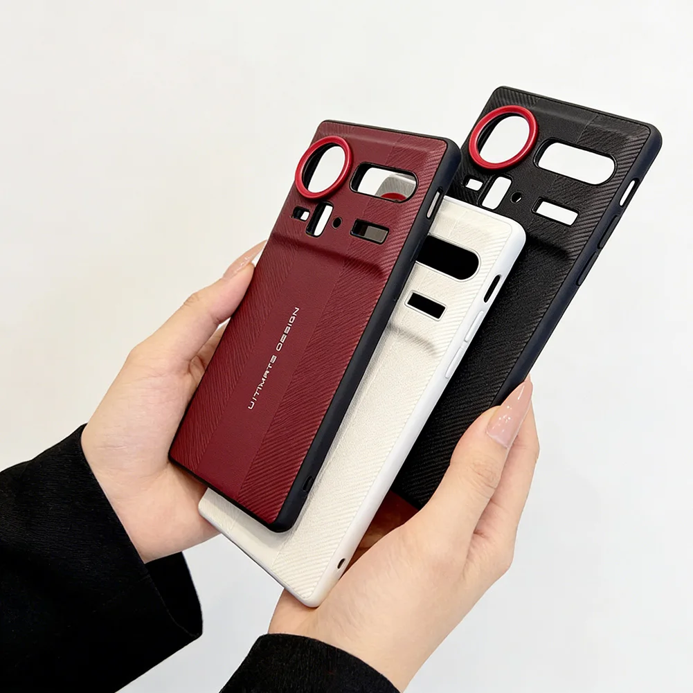 Luxury Textured Red Camera Frame with Shockproof Cover Design