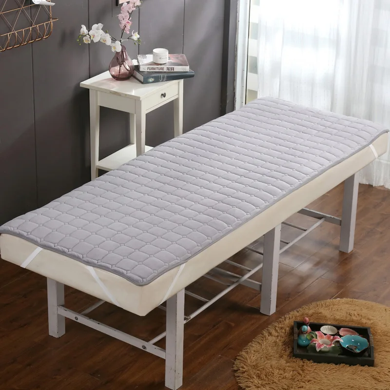 Thickened Crystal Velvet Bed Mattress for Beauty Salon, Barber Shop, Anti-slip, Massage SPA Bed Cover with/no Hole 2