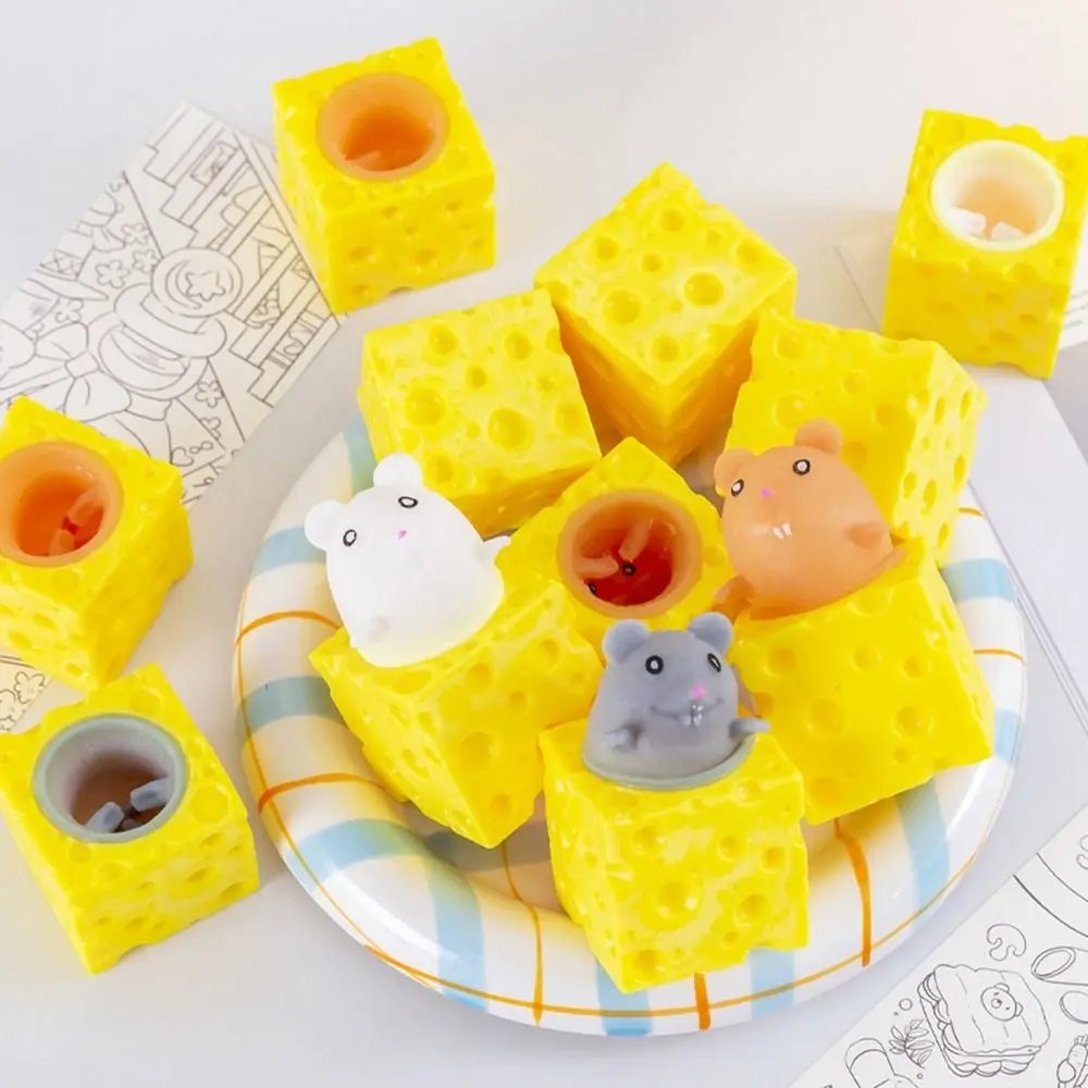 New PVC Cheese Mouse Decompression toy Stress Relief Squeeze Squeeze Toy Toys Gift Pop Up Anti Stress Toy adult 5