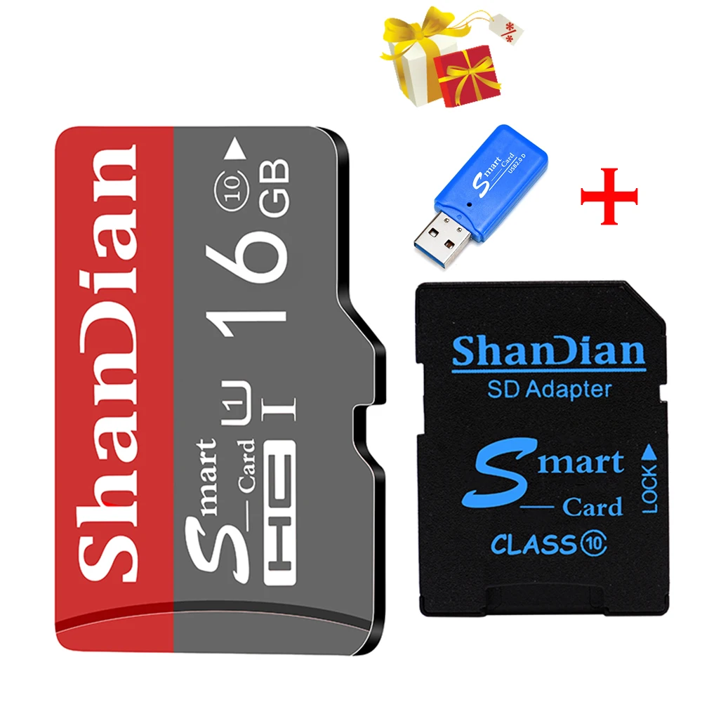 standard sd card ShanDian Original Smart High quality 64GB Class 10 Memory Card SmartSD 16GB 32GB TF Card SmartSDHC/SDXC for Smartphone/Tablet PC canon memory card Memory Cards