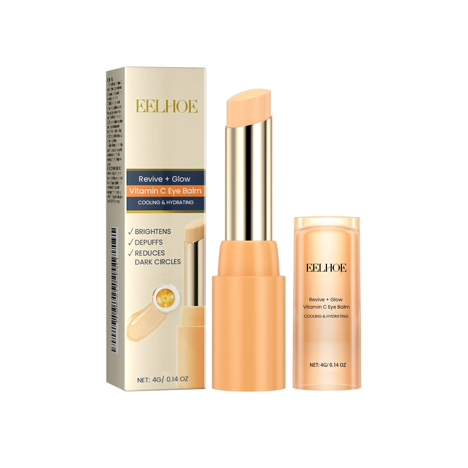Vitamin C Eye Balm Anti Wrinkle Moisturizing Balm Eye Bag Removal Dark Circles Reduce Fine Lines Smoothing Cream for Women