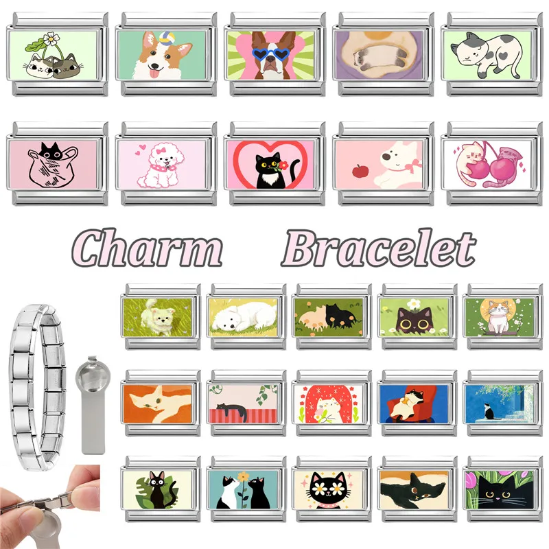 Cherry Charms Stainless Steel Bracelet Females Fashion
