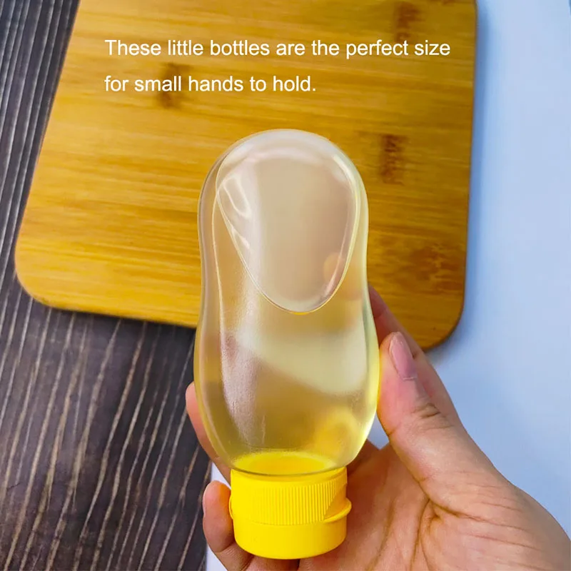 Buy Squeeze Honey Bottles Jar Reusable Plastic Oil Jars With Cap