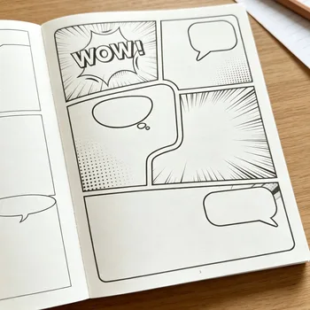 1 libro di disegni graffiti in stile fumetto, completa il disegno in una storia completa tramite l'immaginazione, 32 pagine bianche