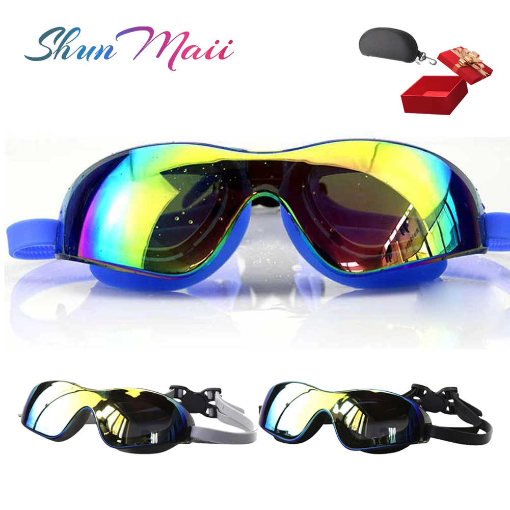 Swimming Goggles Professional Swim Glasses Adjustable Electroplate Diving Glasses No Leaking Swim Race Goggles for Women Men