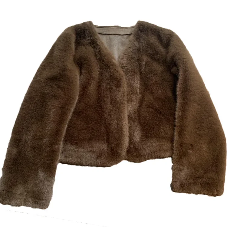 Off Season Special Offer European Mink Fur Environmental Protection Fur Coat Imitation Mink Women's Short Fur 2023 New