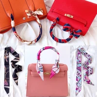 Woman Skinny Silk Scarf 90cm*4cm Long Hair Strip Silk Ribbon Small Neck Scarves Bag Handle Ribbon Scarf Kerchief Ladies Tie - Image 3