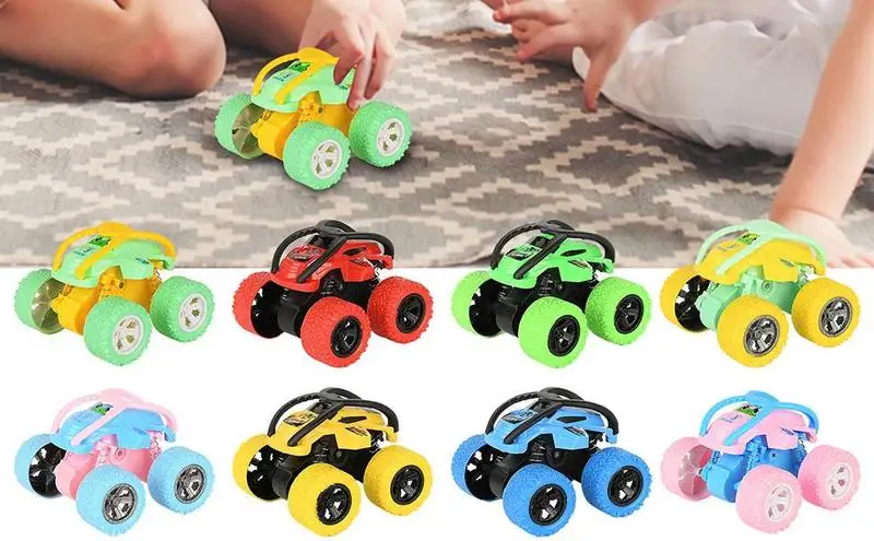 

Stunt Pull Back Car Crash Resistant Push And Go Mini Car Inertia Car Four Wheel Drive Off-road Vehicle For Kids Toy Gift