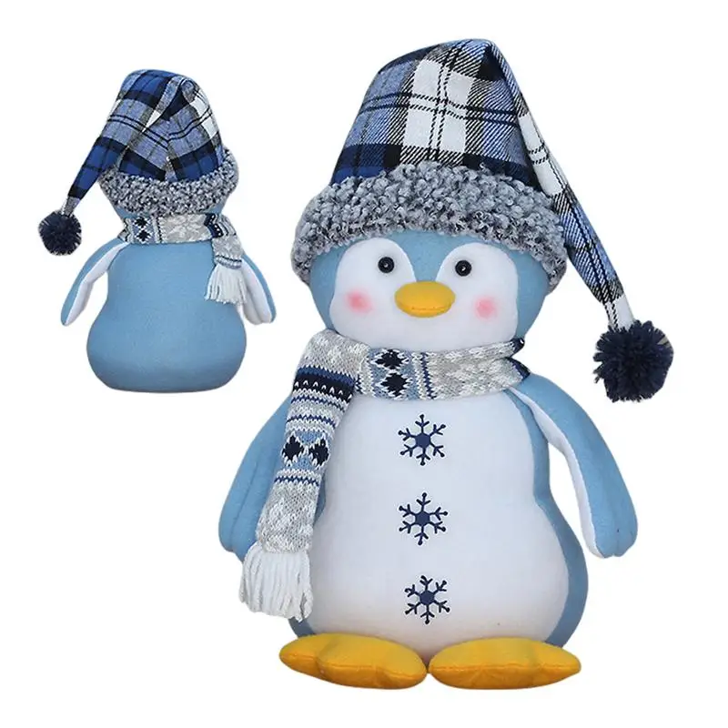 

Animal Penguin Plushie Toy Portable Penguin Doll Toys Figures Christmas Ornaments Tabletop Decor For Table Living Room Fireplace