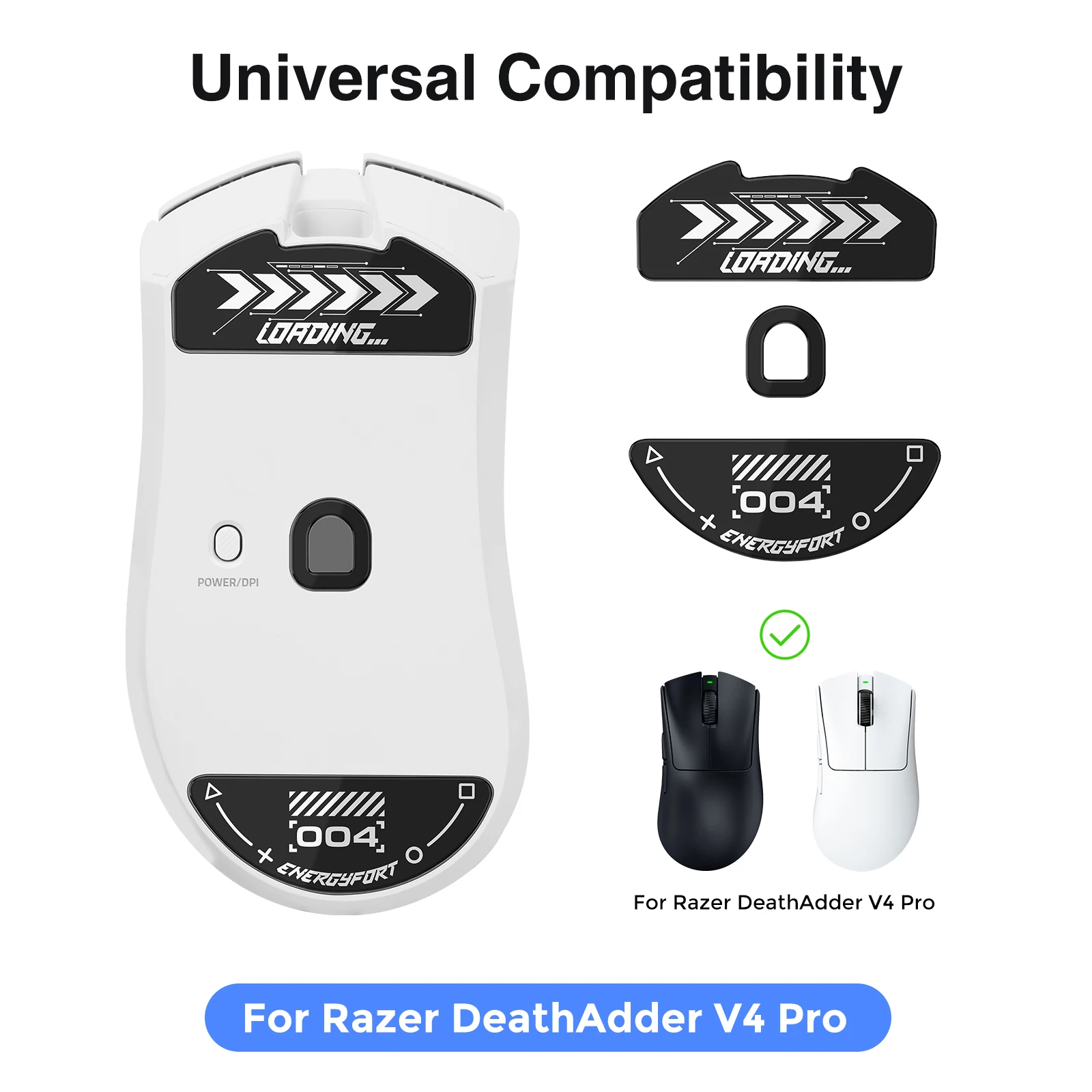 Razer DeathAdder V4 Pro 마우스 피트 패드 용 유리 마우스 스케이트 부드럽고 내구성이 뛰어난 게임 마우스 액세서리 슬림 강화 유리