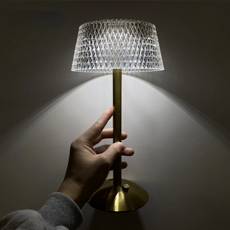 LED Cordless Table Lamp USB Rechargeable Night Light Touch Dimming Desk Lamp Coffee/Bar/Hotel/Bedroom Decor Atmosphere Light