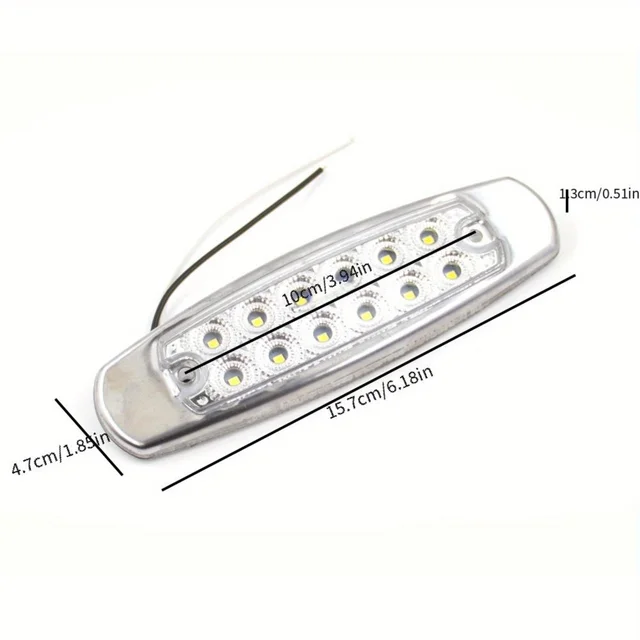 4/2PCS 12-24V 12LED Side Marker Gap Light Clearance Car Trailer Indicator Truck Bus Caravan-Amber/Red/White Tricolor Optional 4
