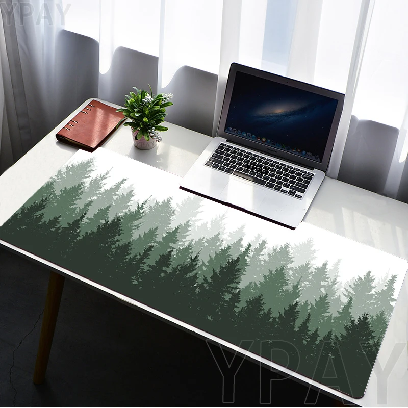 Deep Forest Firever Gaming Mouse Pad Laptop Gamer Mousepad Tapete Grande Bloqueio Borda Teclado Tapete de Mesa para Csgo Lol Dota 70x30cm - Imagem 2