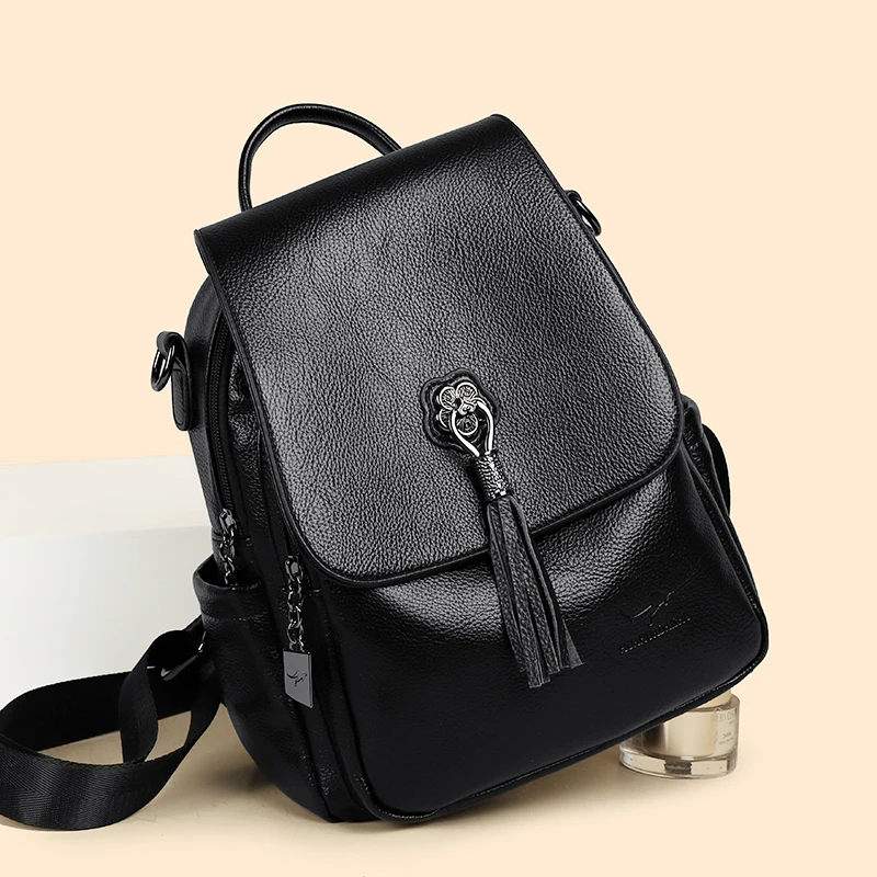 Leather Backpacks Small Black Designer Backpack Women Back Pack