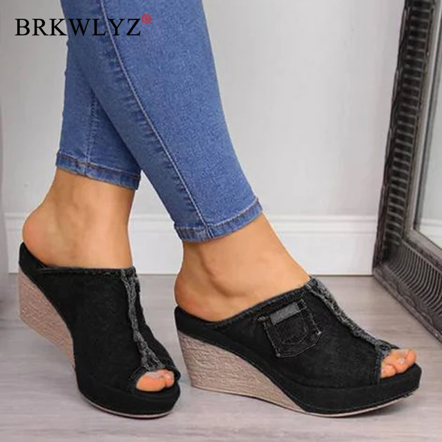 New Arrival 2022 Women Sandals Women Summer Fashion Leisure Fish Mouth Sandals Thick Bottom Slippers Wedges Shoes Sandalias 5