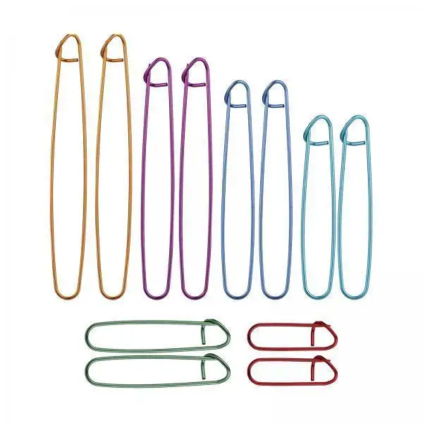 알루미늄 뜨개질 스티치 홀더 세트 다양한 색상의 바느질 액세서리 크로셰 키트 DIY 프로젝트용 뜨개질 도구